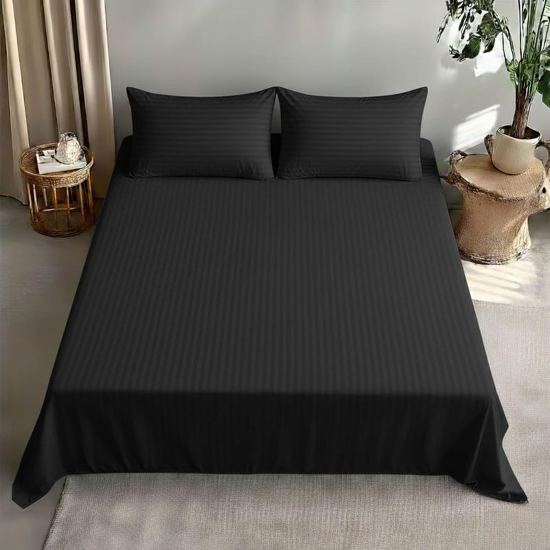 Bedding Zone King Bed Sheet Set - Charcoal - Image 2